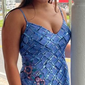 Rachel Allan beaded dress Size 4